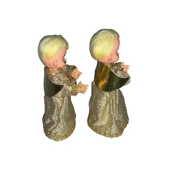 2  Cardboard Plastic Angels- Tabletop or Tree Toppers - Picture 5 of 8